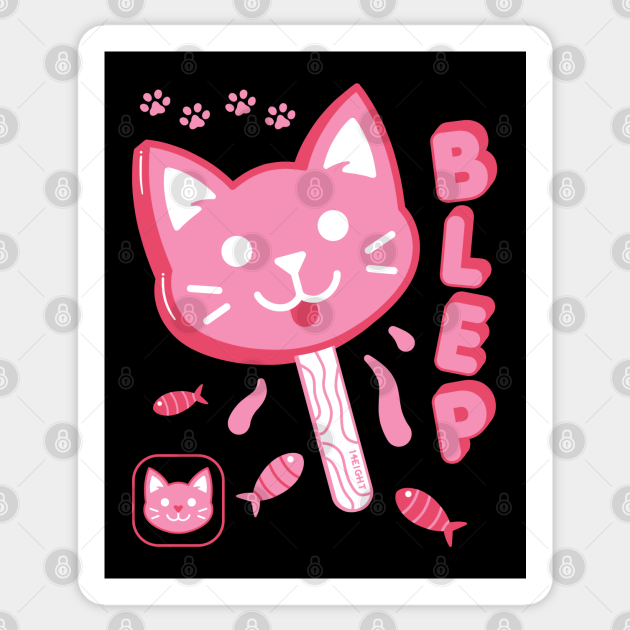 Kittypop - Blep - Cute Cat - Sticker | TeePublic